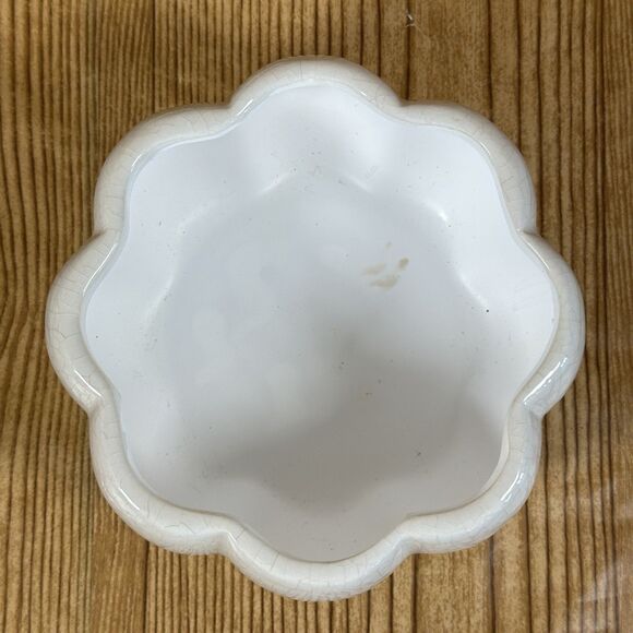 Ceramic Pumpkin Decorative Bowl with Lid White 6” - Picture 6 of 11